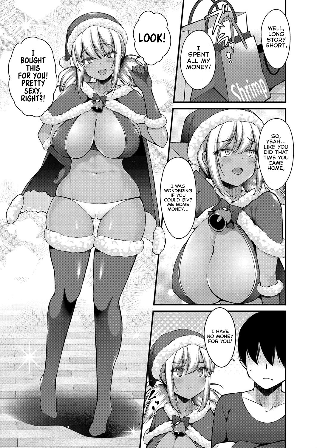 Hentai Manga Comic-A Story About When My Big Breasted Little Sister Visited Me From The Country In a Sex Santa Outfit-Read-3